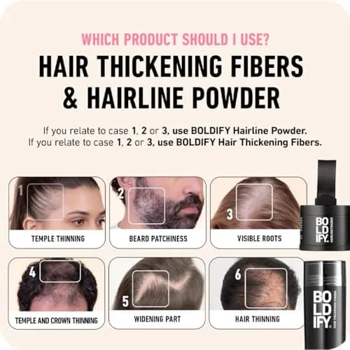 Boldify Hairline Powder Root Touch Up Dark Brown 4g | Instant Gray Coverage for Thinning Hair thumbnail 6