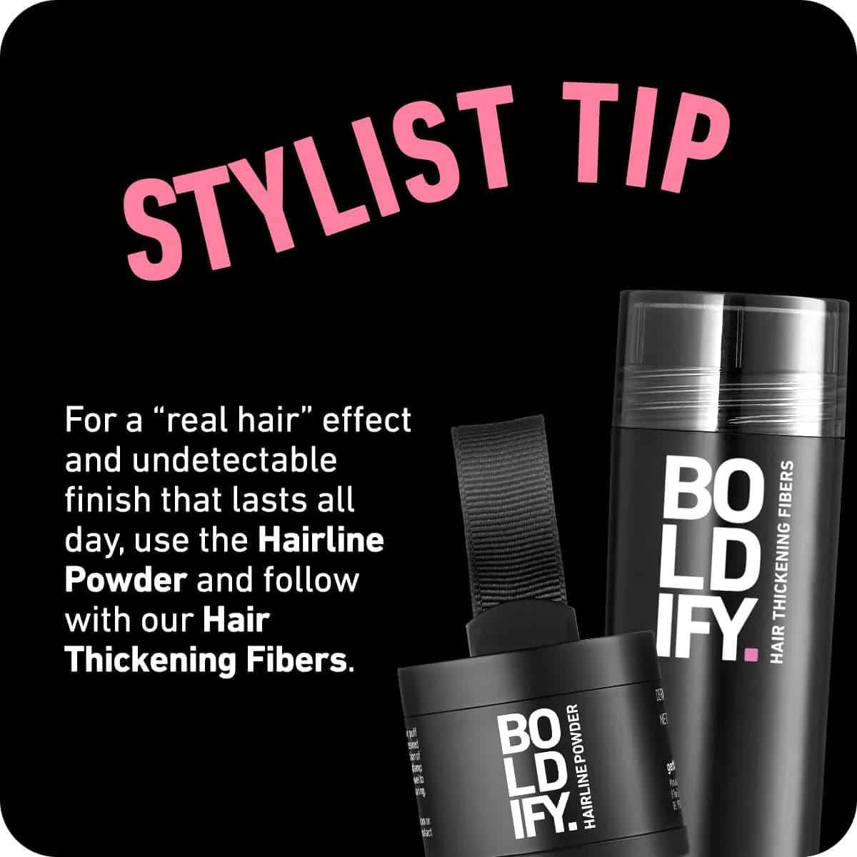 Boldify Hairline Powder Root Touch Up Dark Brown 4g | Instant Gray Coverage for Thinning Hair - view 9
