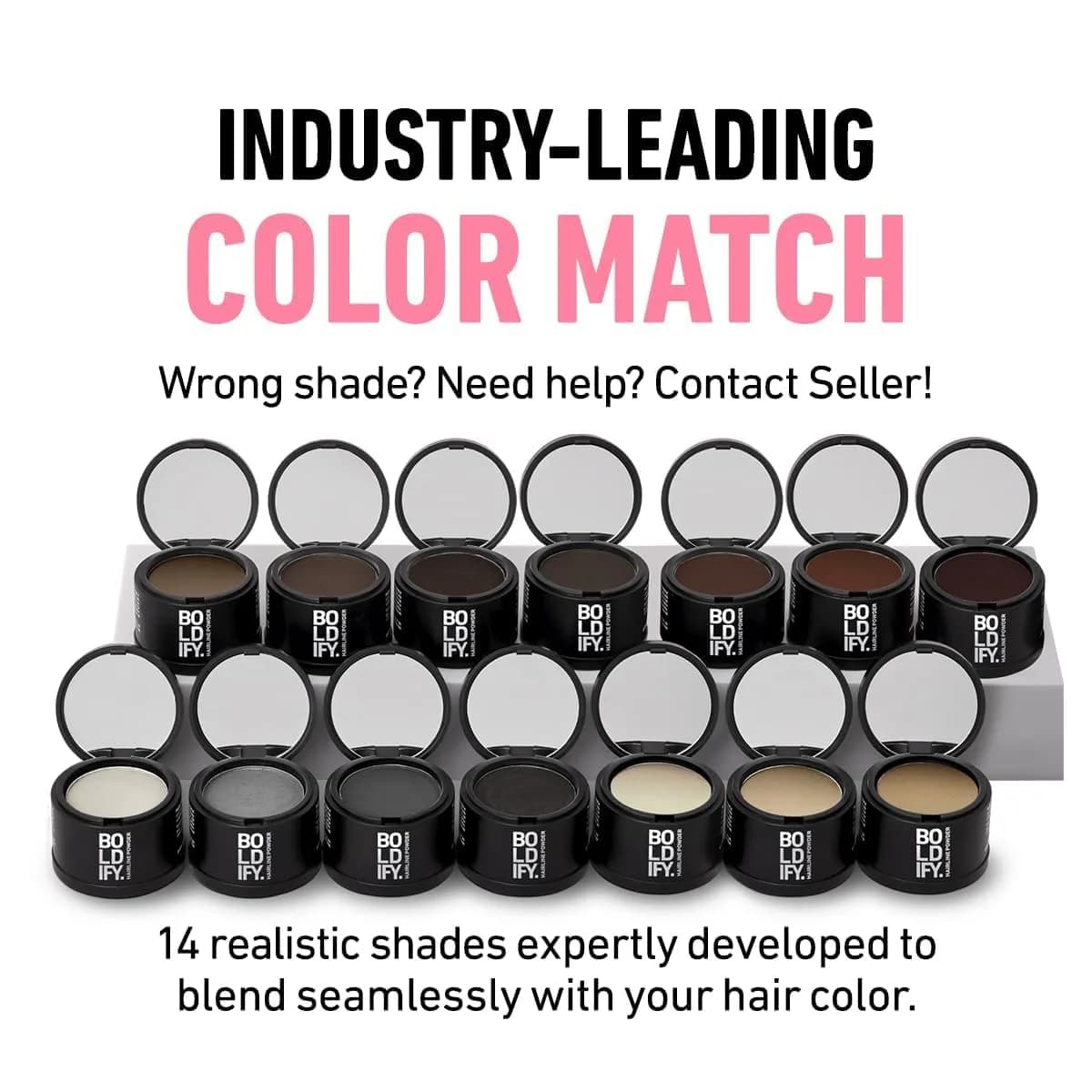 Boldify Hairline Powder Root Touch Up Dark Brown 4g | Instant Gray Coverage for Thinning Hair - view 3