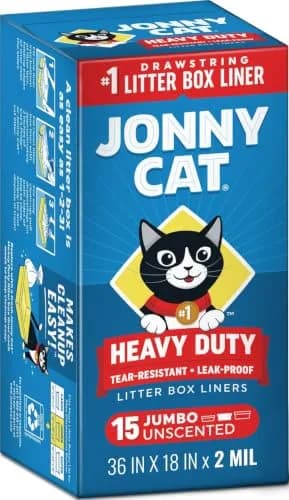 Jonny Cat Heavy Duty Tear-Resistant Litter Box Liners 15ct | No Leak, Claw Proof, Jumbo Fit thumbnail 1