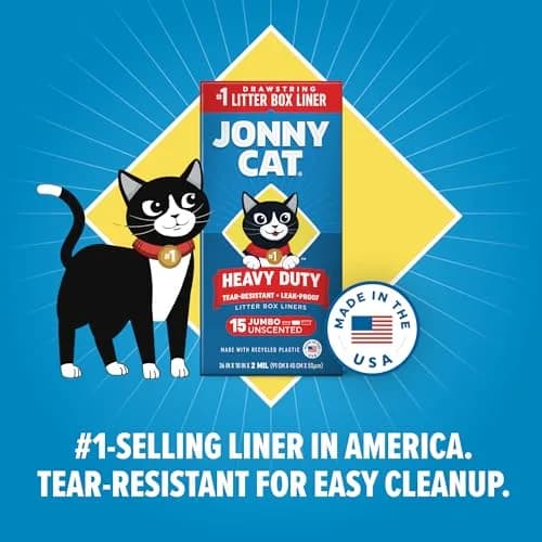 Jonny Cat Heavy Duty Tear-Resistant Litter Box Liners 15ct | No Leak, Claw Proof, Jumbo Fit thumbnail 4