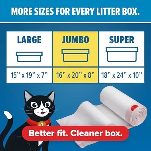 Jonny Cat Heavy Duty Tear-Resistant Litter Box Liners 15ct | No Leak, Claw Proof, Jumbo Fit thumbnail 2