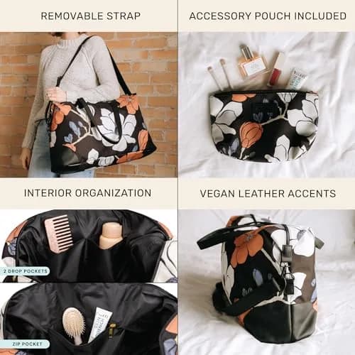Jadyn Luna Women's Weekender Bag and Travel Duffel 37L | Durable Polyester, Vegan Leather Accents thumbnail 4