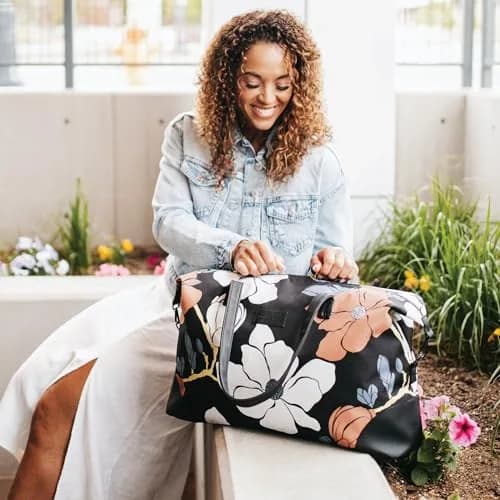 Jadyn Luna Women's Weekender Bag and Travel Duffel 37L | Durable Polyester, Vegan Leather Accents thumbnail 5
