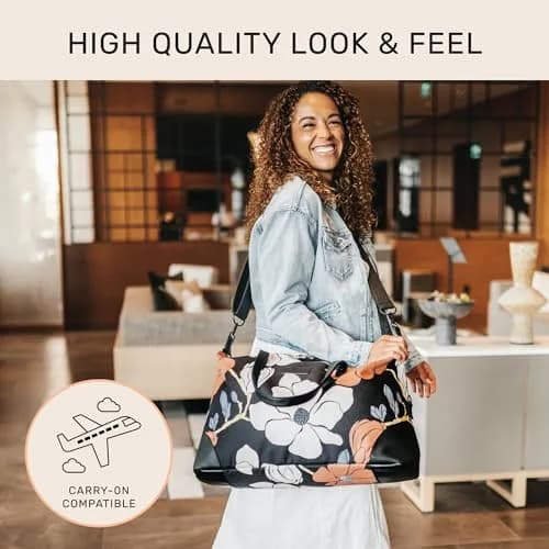Jadyn Luna Women's Weekender Bag and Travel Duffel 37L | Durable Polyester, Vegan Leather Accents thumbnail 3