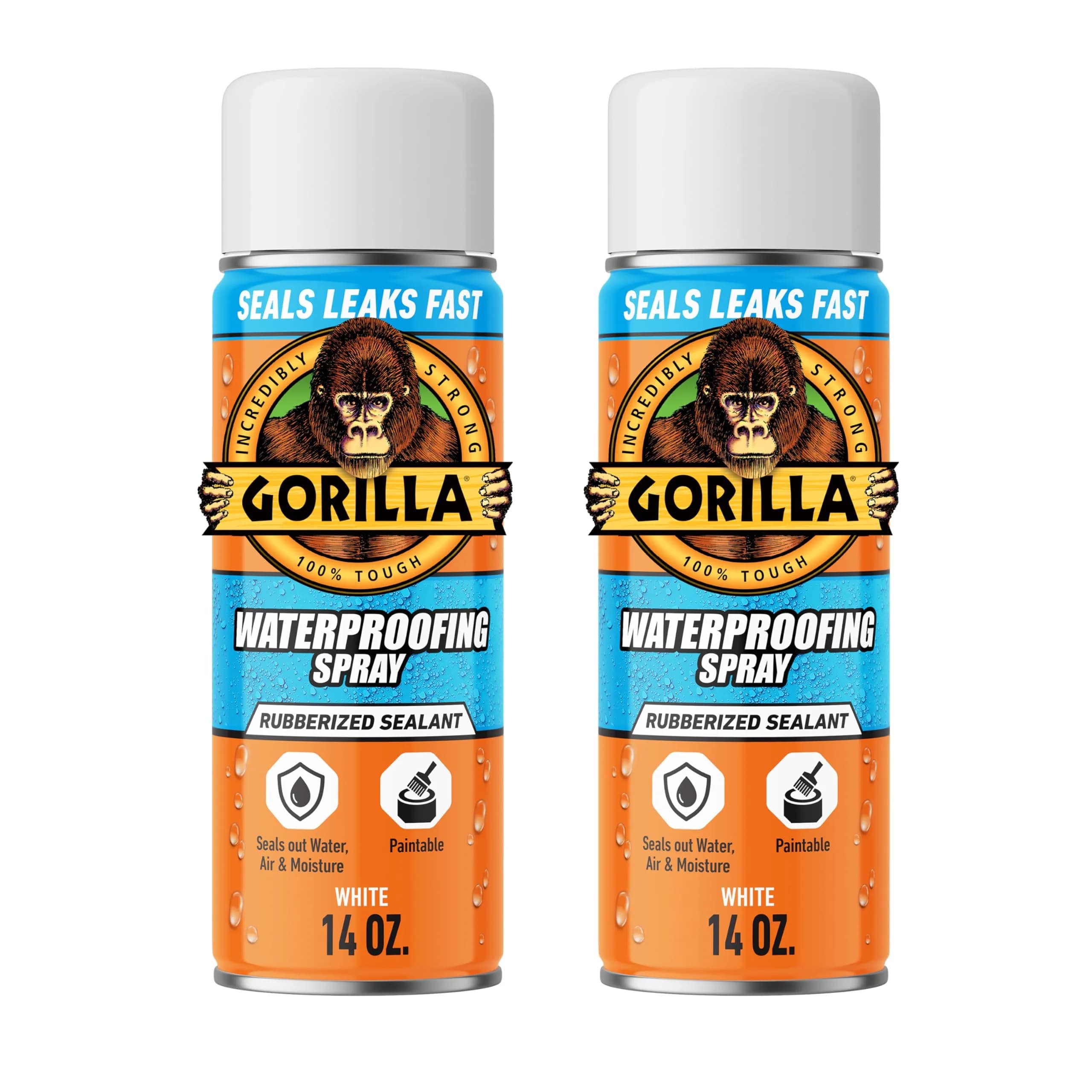 Gorilla Waterproofing Spray White 473ml (16 oz) | Seals Leaks & Cracks — White