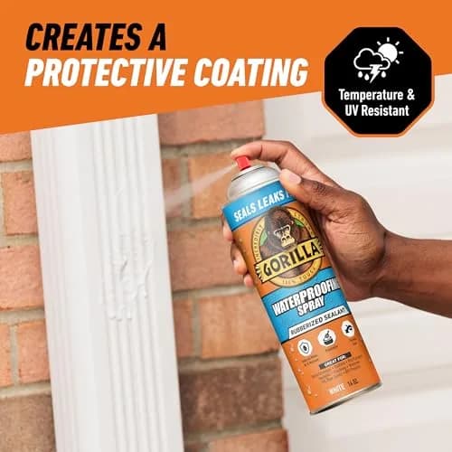 Gorilla Waterproofing Spray White 16 oz (473ml) 2-Pack | Flexible Rubberized Sealant for Leaks thumbnail 5