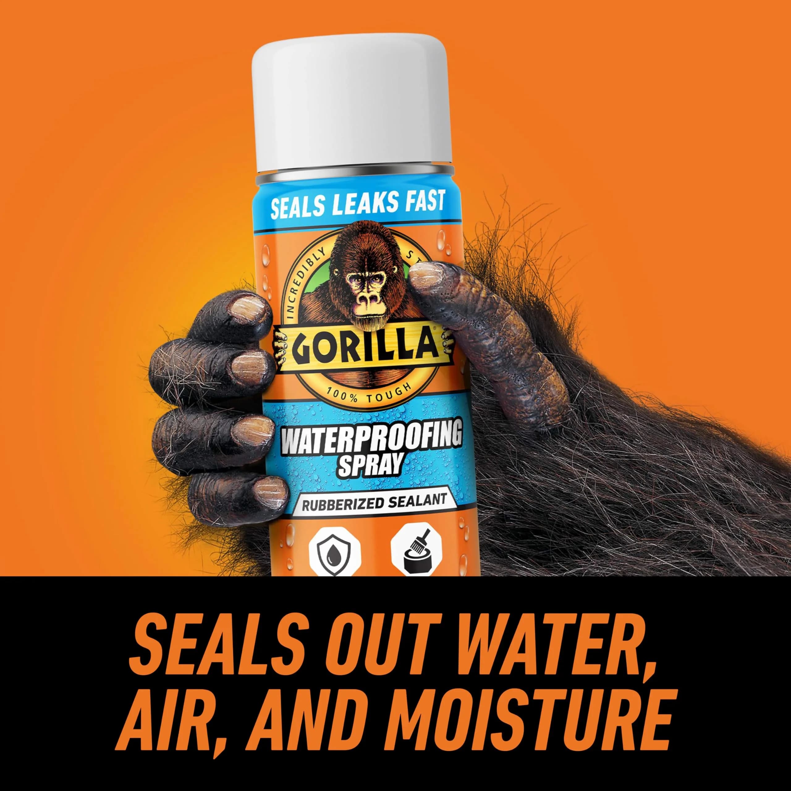 Gorilla Waterproofing Spray White 16 oz (473ml) 2-Pack | Flexible Rubberized Sealant for Leaks - view 2
