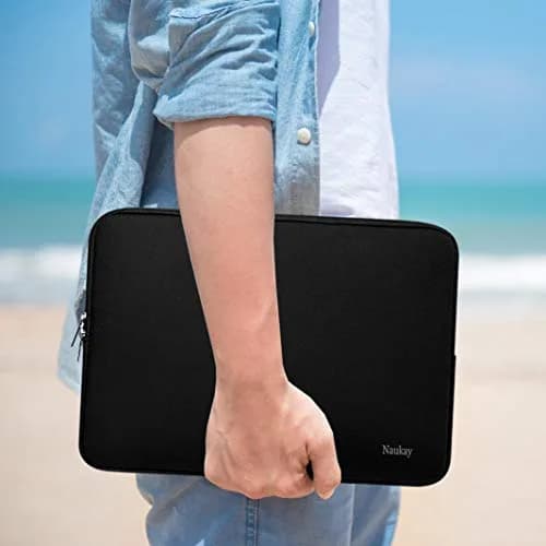 Naukay 14 Inch Laptop Sleeve Case 35.5 cm (14 Inch) | Water-Resistant Neoprene with Smooth Zipper thumbnail 6