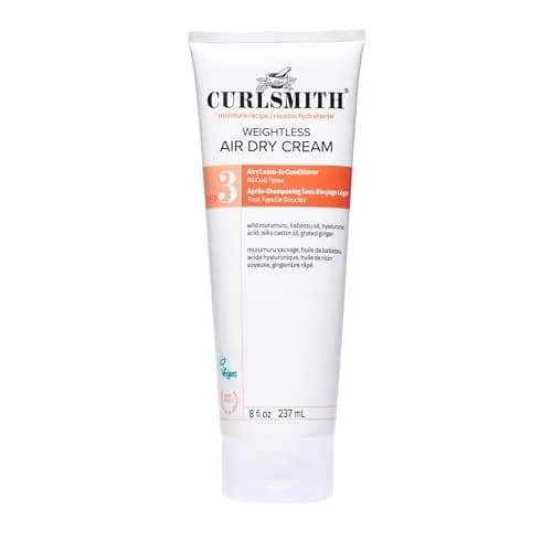 CURLSMITH Weightless Air Dry Curl Cream Leave In Conditioner 237ml (8 Fl Oz) | Hydrates & Defines Curls thumbnail 1