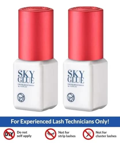 TUBeauty Sky Glue S+ Eyelash Extension Adhesive 5ml (0.17 Fl Oz) x 2 Bottles | Professional Black Bonding Glue for Individual Lashes, 1-2s Fast Drying thumbnail 7
