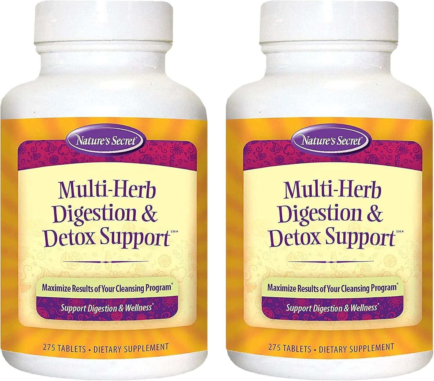 Nature's Secret Multi-Herb Digestion & Detox Support (2 Pack) | Herbal Digestive Wellness for Adults — Tablet
