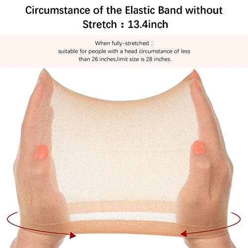 WILLBOND Silicone Wig Grip Headband & Nylon Wig Caps | Non Slip, Breathable, Reusable (6 pcs, Transparent, Dark Brown, Black) thumbnail 5