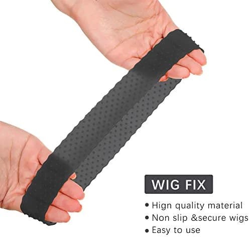 WILLBOND Silicone Wig Grip Headband & Nylon Wig Caps | Non Slip, Breathable, Reusable (6 pcs, Transparent, Dark Brown, Black) thumbnail 3