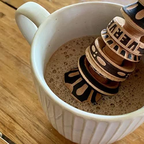 Verve CULTURE Mexican Molinillo Hot Chocolate Frother, 10" | Hand Carved Wooden Whisk for Foamy Drinks thumbnail 4