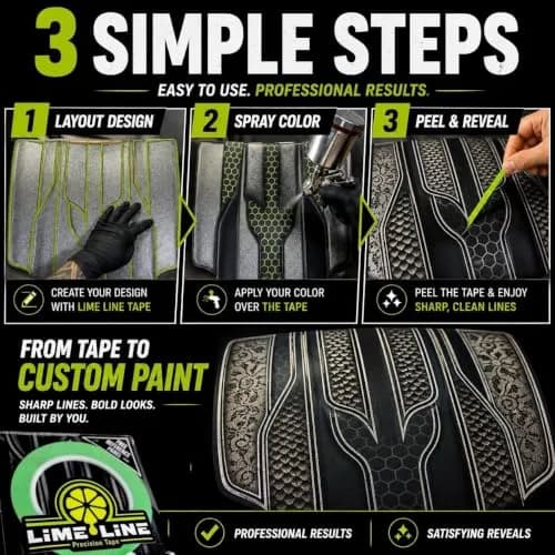 LiME LiNE 1/8" Fineline Automotive Pinstriping Masking Tape | Flawless Paint Edge, No Residue, Custom Designs (70-120 chars) thumbnail 4