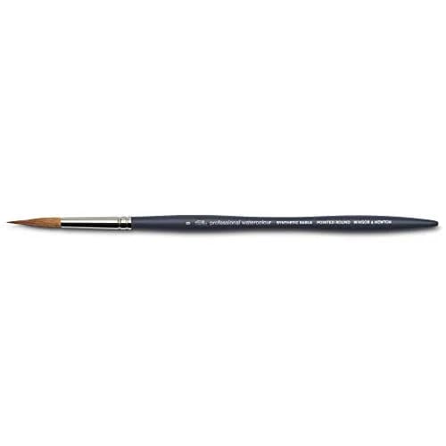 Winsor & Newton Professional Watercolour Synthetic Brush, Pointed Round #8 | Synthetic Bristle Blend, Excellent Colour Carrying Capacity, Resilient Spring & Shape Retention thumbnail 1