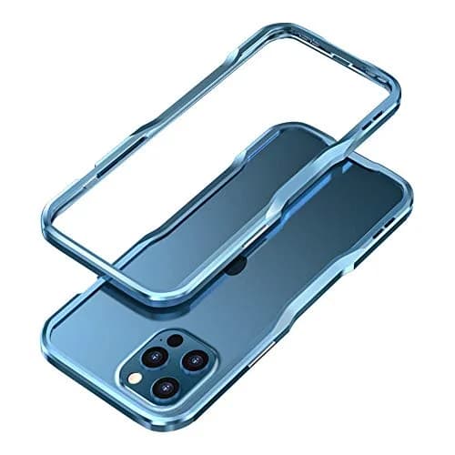 HENGHUI Aluminum Bumper Case for iPhone 12 Pro Max 6.7-inch | Shock-Absorbent Metal Frame with Strap Hole thumbnail 1