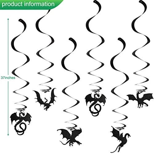 Sumind Dragon Birthday Party Supplies Decorations Set | 33 Pieces Assorted Colors thumbnail 4
