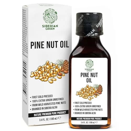Siberian Green Pine Nut Oil 100ml | Cold Pressed, Raw, Vegan, No-GMO, Siberian Origin thumbnail 1