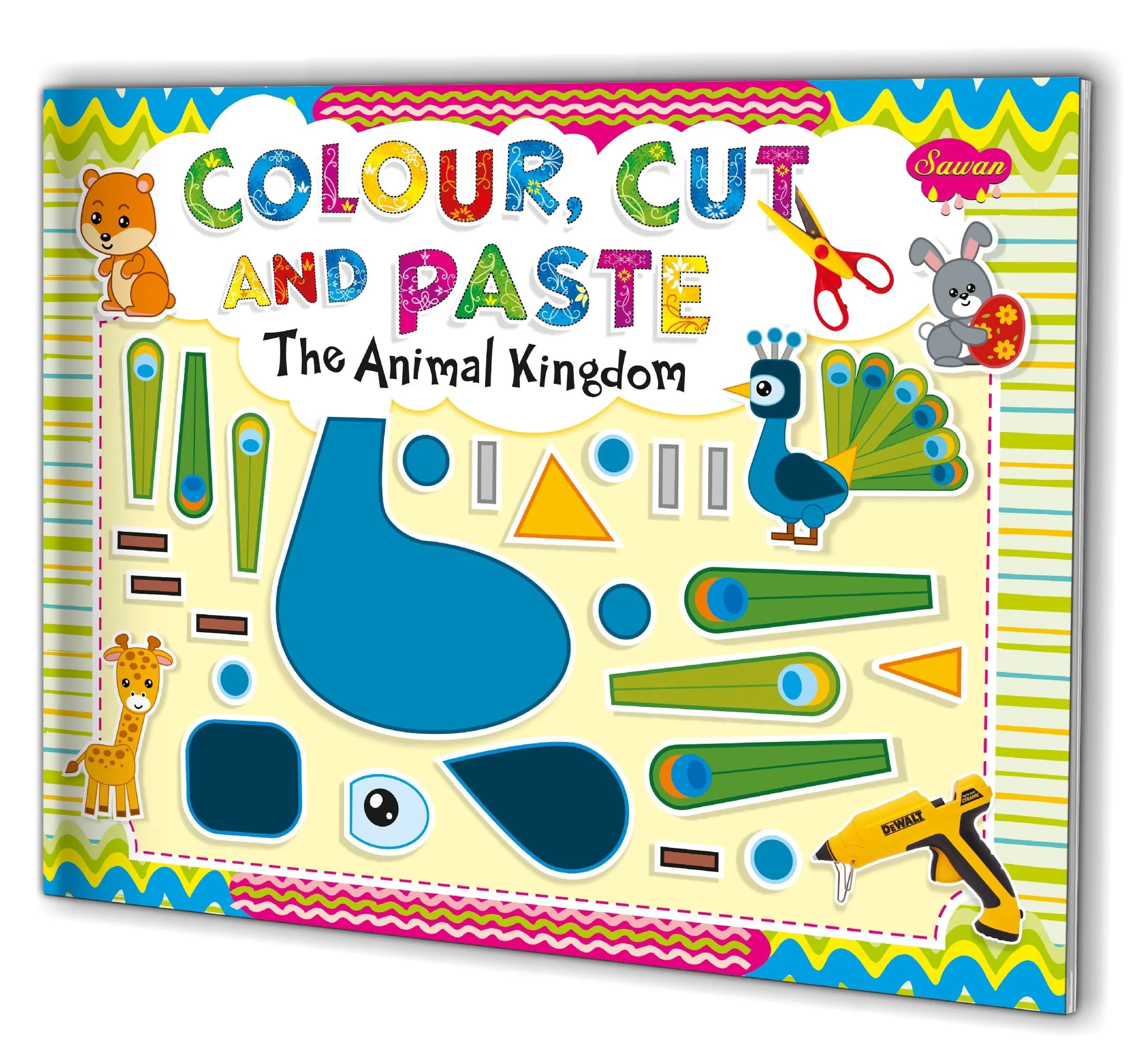 The Animal Kingdom Colour, Cut And Paste Book by Sawan | 32 Pages