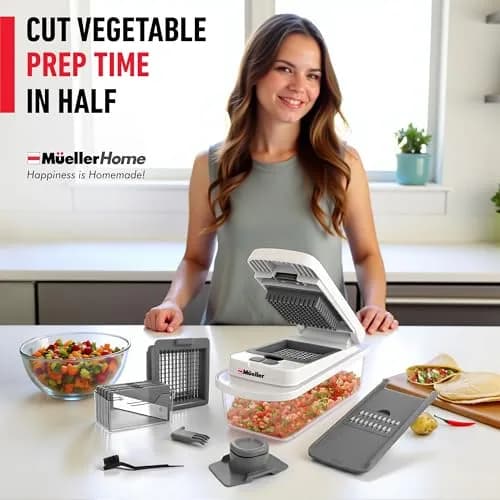 JANSKA Pro Series 10-in-1 Vegetable Chopper & Mandoline Slicer 1.1 kg (2.46 lb) | 8 Stainless Steel Blades for Effortless Meal Prep thumbnail 9