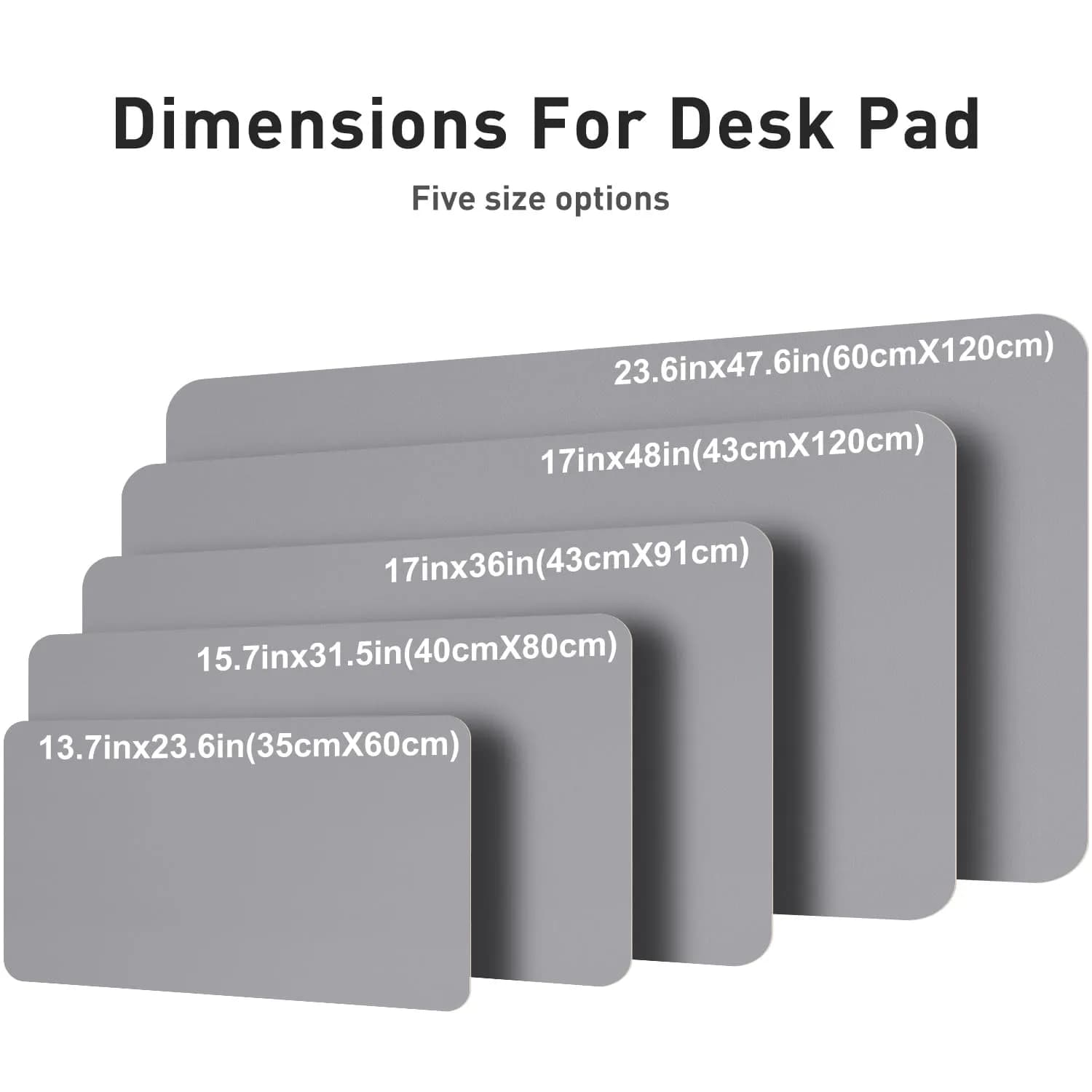Aothia Light Grey PU Leather Desk Pad Protector, 36" x 17" | Protects Desks from Scratches and Spills - view 6