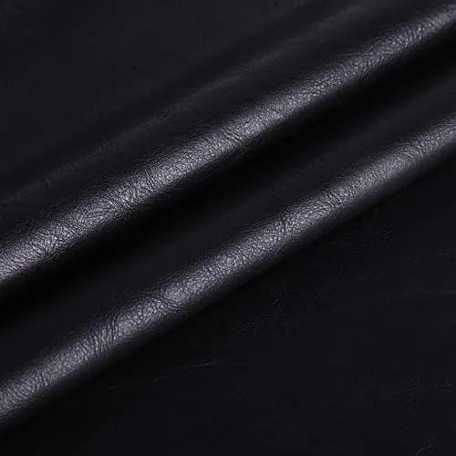DAFUN Premium Faux Leather Upholstery Fabric 1.2mm Thickness Black | 91.4cm x 137cm (36"x54") thumbnail 3