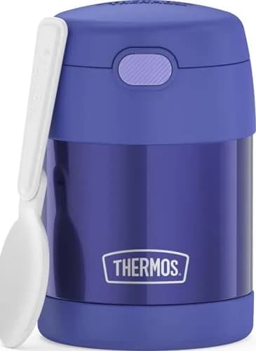 THERMOS Kids Food Jar with Spoon, 10oz (296ml), Purple | Keeps Food Hot or Cold for Hours, BPA-Free, Lightweight thumbnail 1