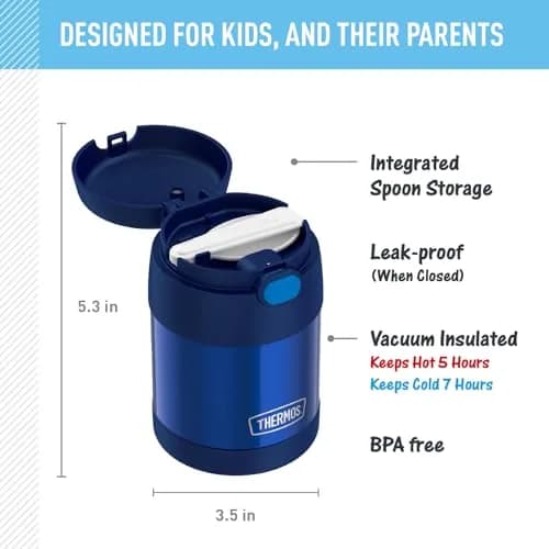 THERMOS Kids Food Jar with Spoon 10oz | Keeps Food Hot or Cold for School & Snacks thumbnail 2