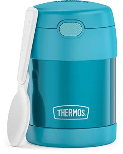 THERMOS Kids Food Jar with Spoon 10oz Teal | Keeps Food Hot or Cold for School & Play thumbnail 1