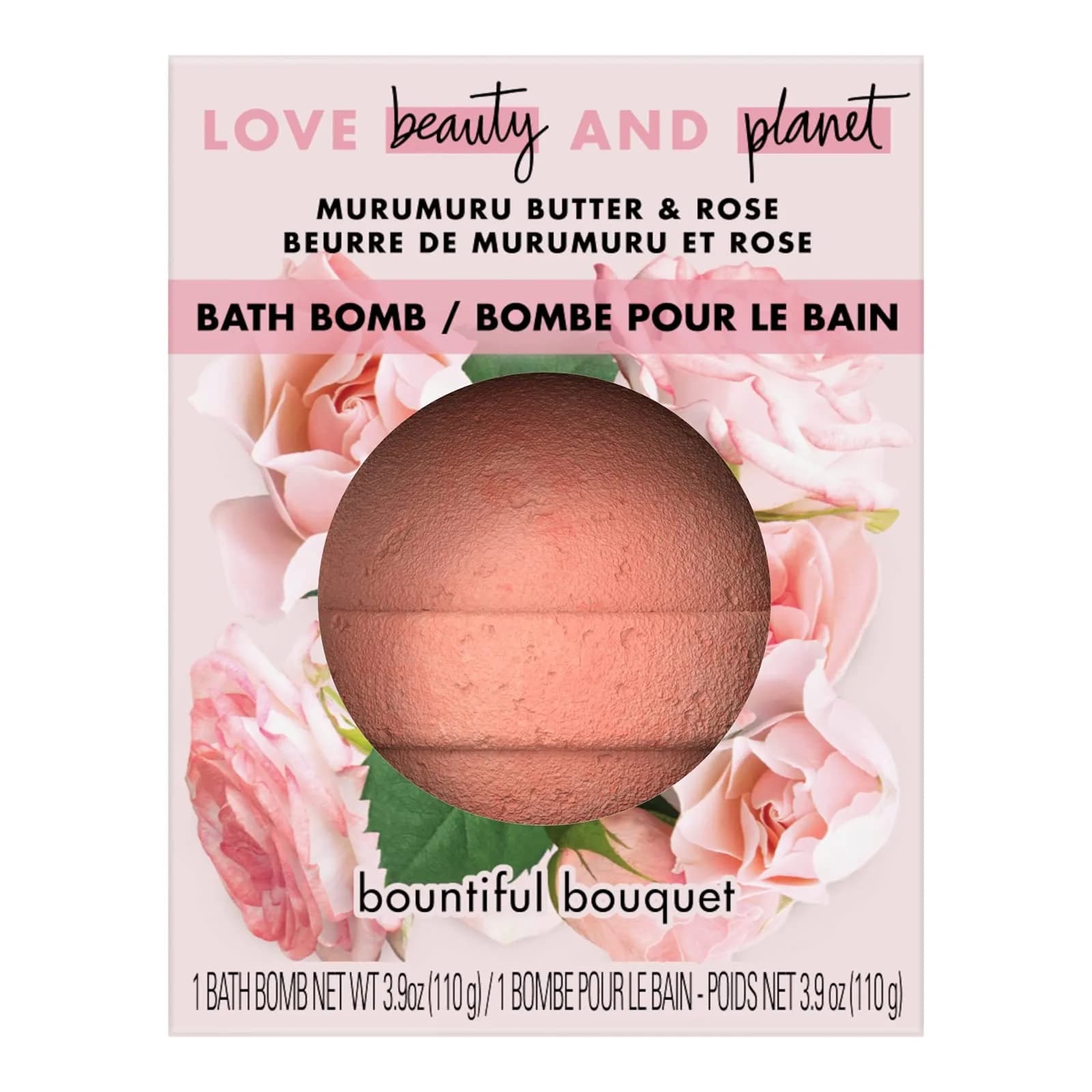 CVS Health Love Beauty and Planet Bath Bomb 1 Oz | Rose Scent, Murumuru Butter, Relaxing Bath Accessory — 1 Ounce