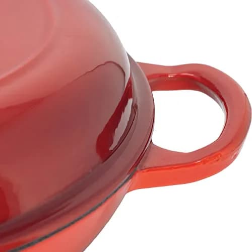 Backcountry Iron Enameled 2.25 Quart Braiser with Lid | 2.27 kg (5 lb) Desert Ruby Red thumbnail 5