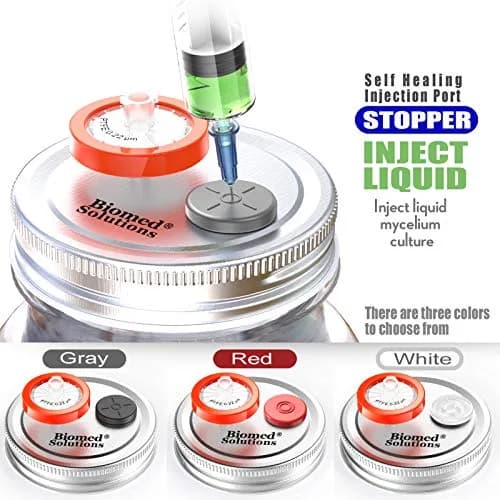 Biomed Solutions 6Pcs Regular Mouth Mushroom Liquid Culture Lids with Filter & Injection Ports (70mm) | Lab-Quality for Mycology thumbnail 4