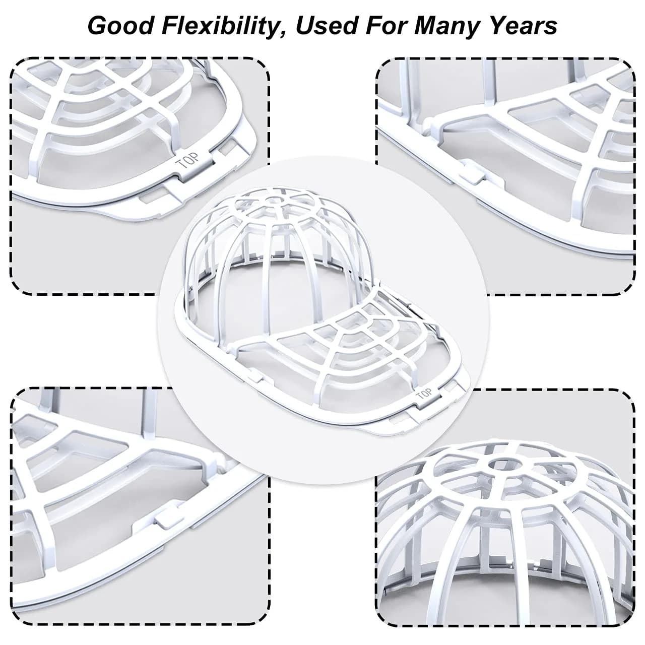 Eiito Hat Washer Cage for Washing Machine | 2 Sizes, Plastic, White - view 3