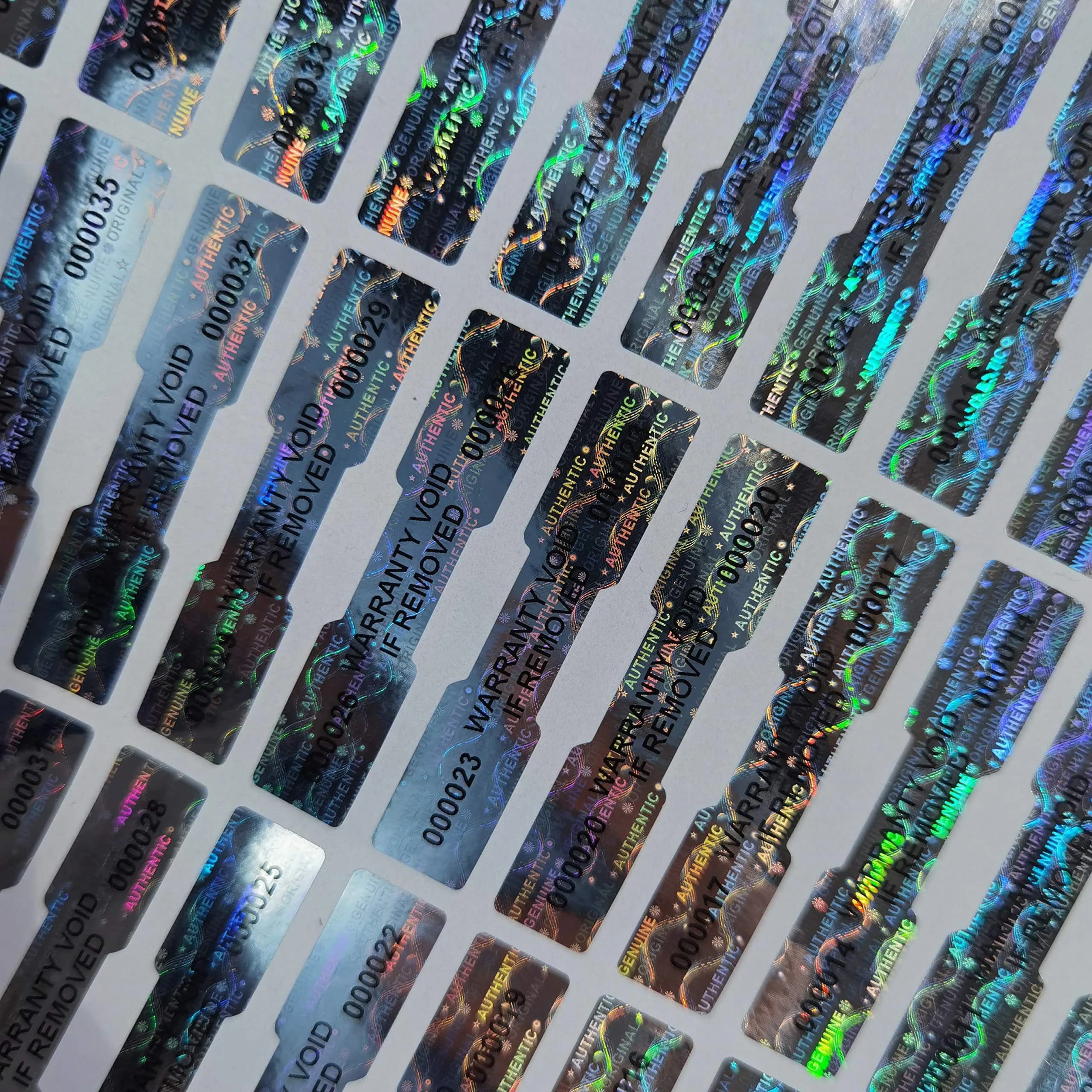 TLK&FBB 540pcs Silver Honeycomb Tamper Proof Security Stickers with Sequential Serial Numbering - view 4