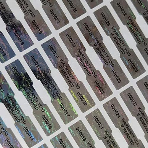 TLK&FBB Tamper Proof Hologram Stickers 620pcs (540 Labels) | High Security Tamper Evident Seal, Sequential Serial Numbering, Silver Honeycomb thumbnail 7