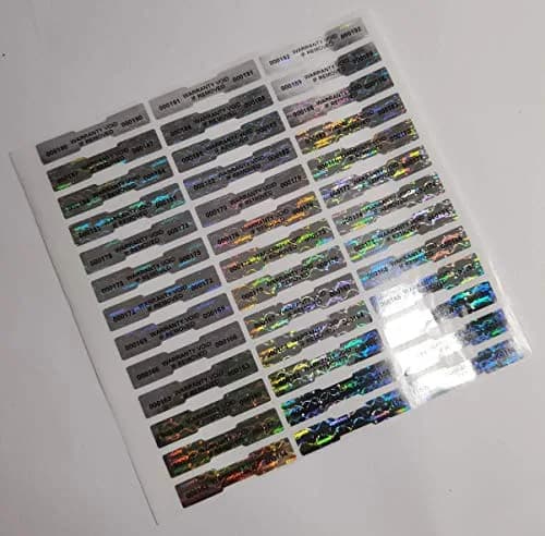 TLK&FBB Tamper Proof Hologram Stickers 620pcs (540 Labels) | High Security Tamper Evident Seal, Sequential Serial Numbering, Silver Honeycomb thumbnail 9