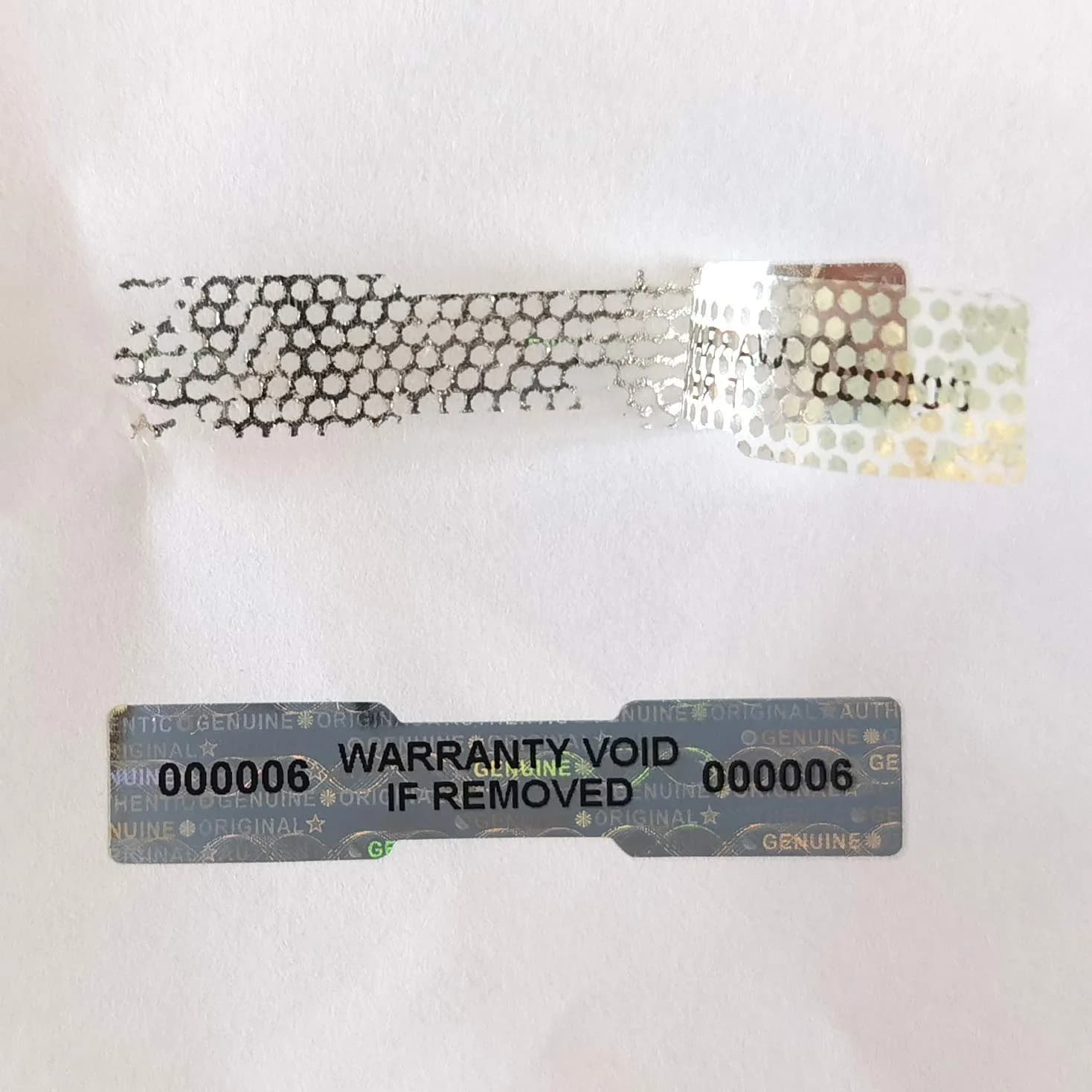 TLK&FBB 540pcs Silver Honeycomb Tamper Proof Security Stickers with Sequential Serial Numbering - view 3
