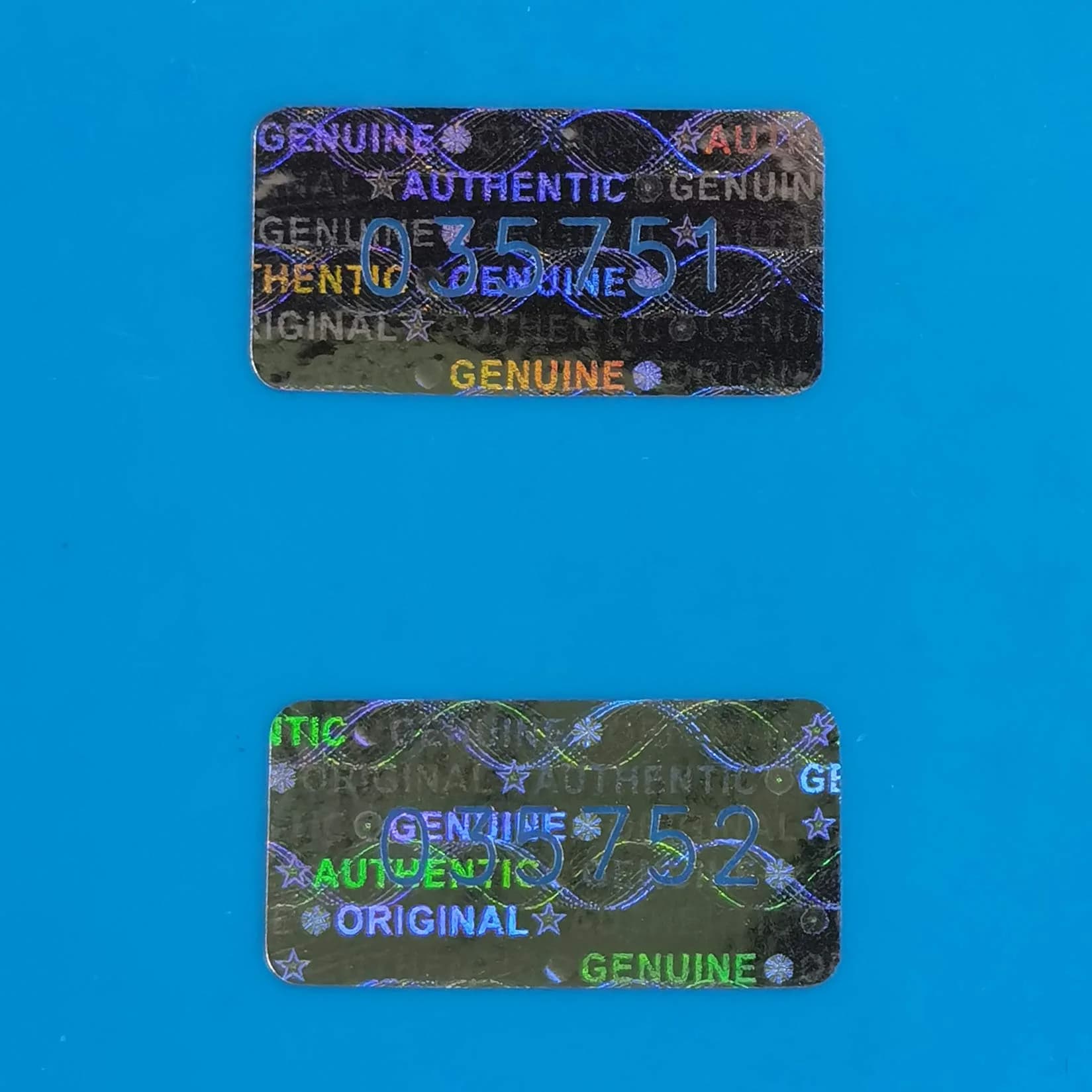 TLK&FBB Silver Tamper Evident Seal Warranty Void Labels 2cm x 1cm (0.787x0.39 inch) | 580 Pcs High Security Sequential Numbering - view 5