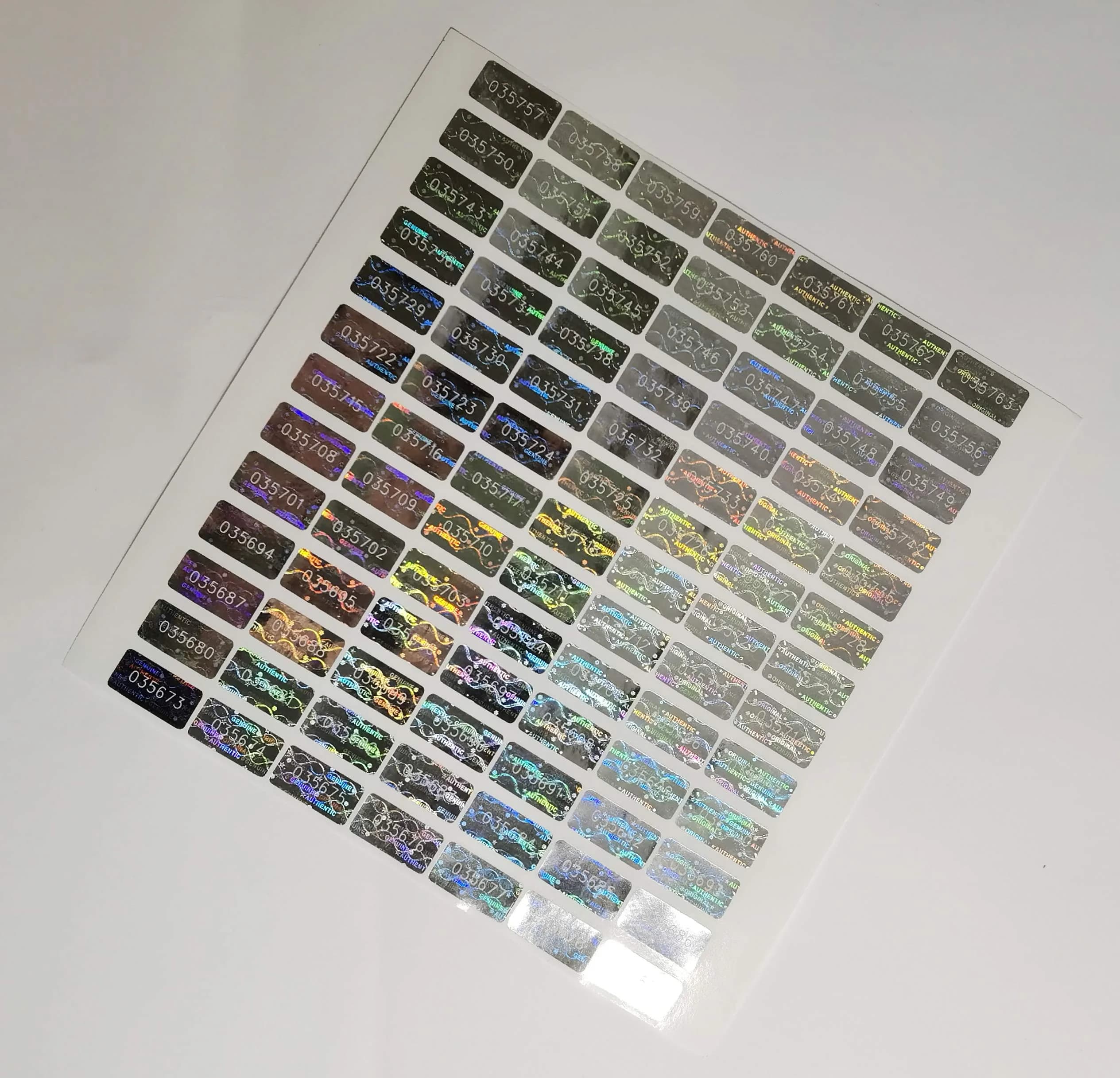 TLK&FBB Silver Tamper Evident Seal Warranty Void Labels 2cm x 1cm (0.787x0.39 inch) | 580 Pcs High Security Sequential Numbering - view 7