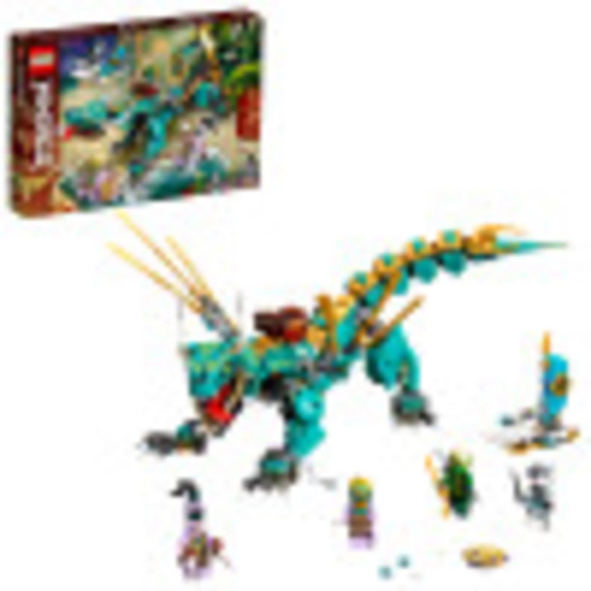LEGO NINJAGO Jungle Dragon 71746 Building Kit; Ninja Playset with Posable Dragon, 506 Pieces | Imaginative Kids Toy for Ages 8+ — Multicolor