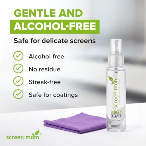 Screen Mom Screen Cleaner Spray 3 Pack-3x1oz for TV, Car, Laptop & Computer | Streak-Free, Alcohol-Free, Microfiber Cloths Included thumbnail 4