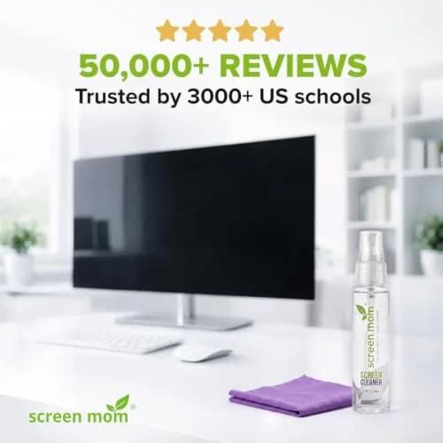 Screen Mom Screen Cleaner Spray 3 Pack-3x1oz for TV, Car, Laptop & Computer | Streak-Free, Alcohol-Free, Microfiber Cloths Included thumbnail 5