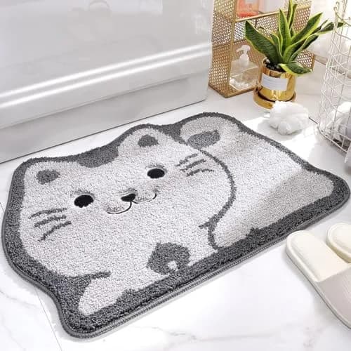 Molesun Cat Bath Mat 19" x 28" | Soft Absorbent Microfiber Rug with Non-Slip TPR Backing thumbnail 1