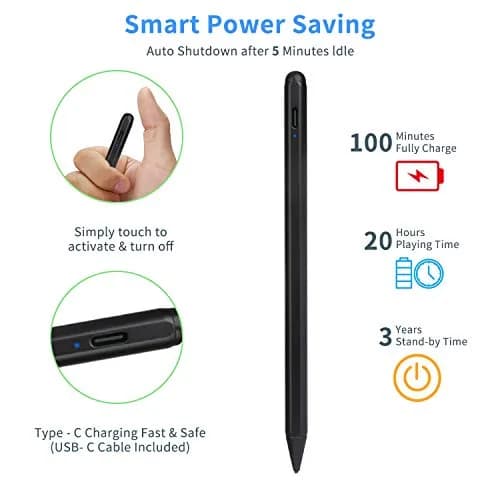 EVACH Active Stylus Pen for HP Envy X360 Convertible 15.6" Laptop | 1.5mm Fine Tip, 20-Hour Battery thumbnail 5