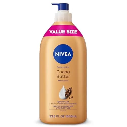 NIVEA Cocoa Butter Body Lotion for Dry Skin with Hyaluronic Acid, 998ml (33.8 Fl Oz) | 72-Hour Deep Moisture thumbnail 1