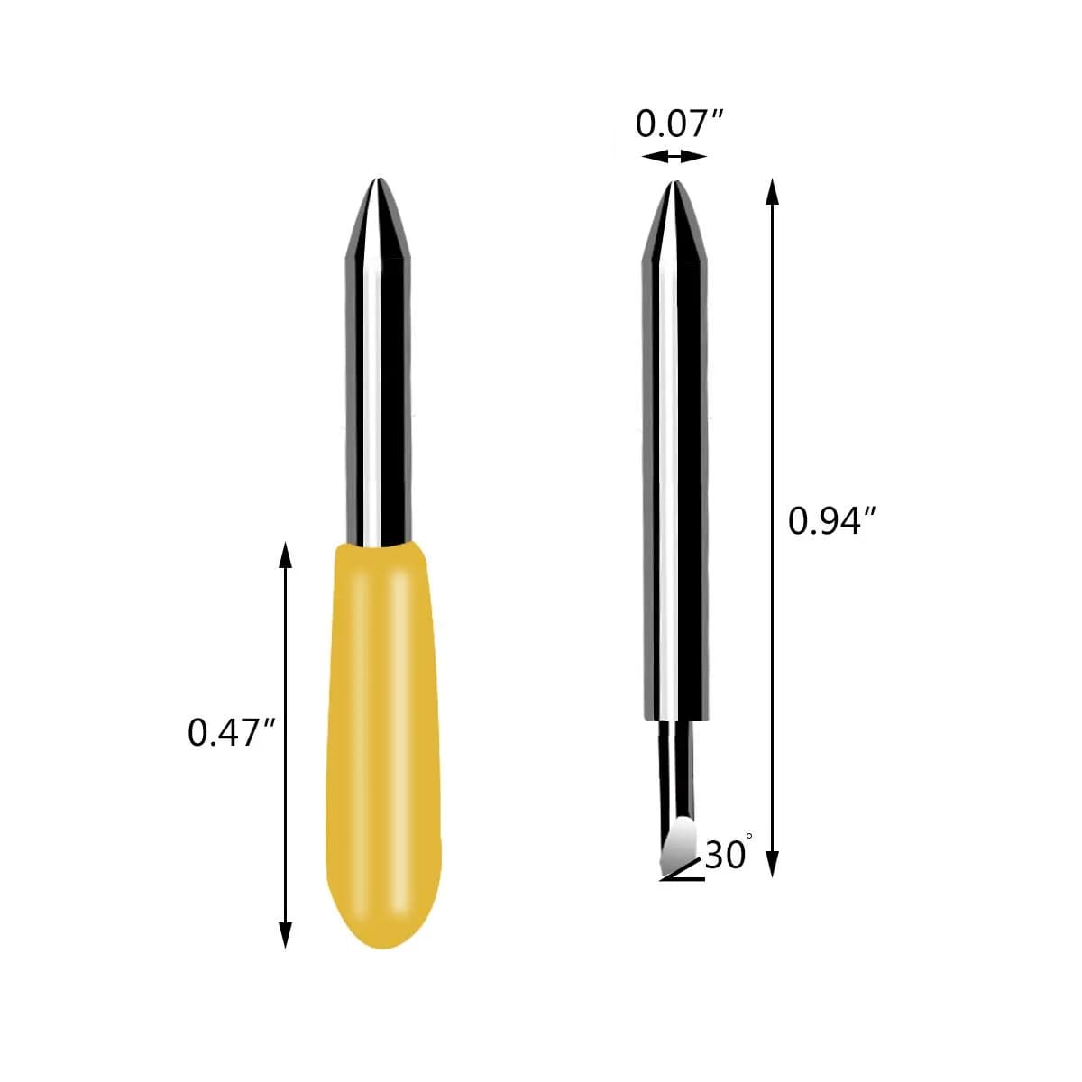 TTSAM Yellow 30 Pcs Replacement Blades for Explore Air 2 Vinyl Cutter | Compatible with Maker, Expression - view 6