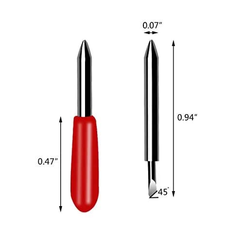TTSAM Red 30 Pack 45 Degree Replacement Blades for Explore Air 2 Vinyl Cutter | Cuts Smoothly Up to 0.25mm thumbnail 6