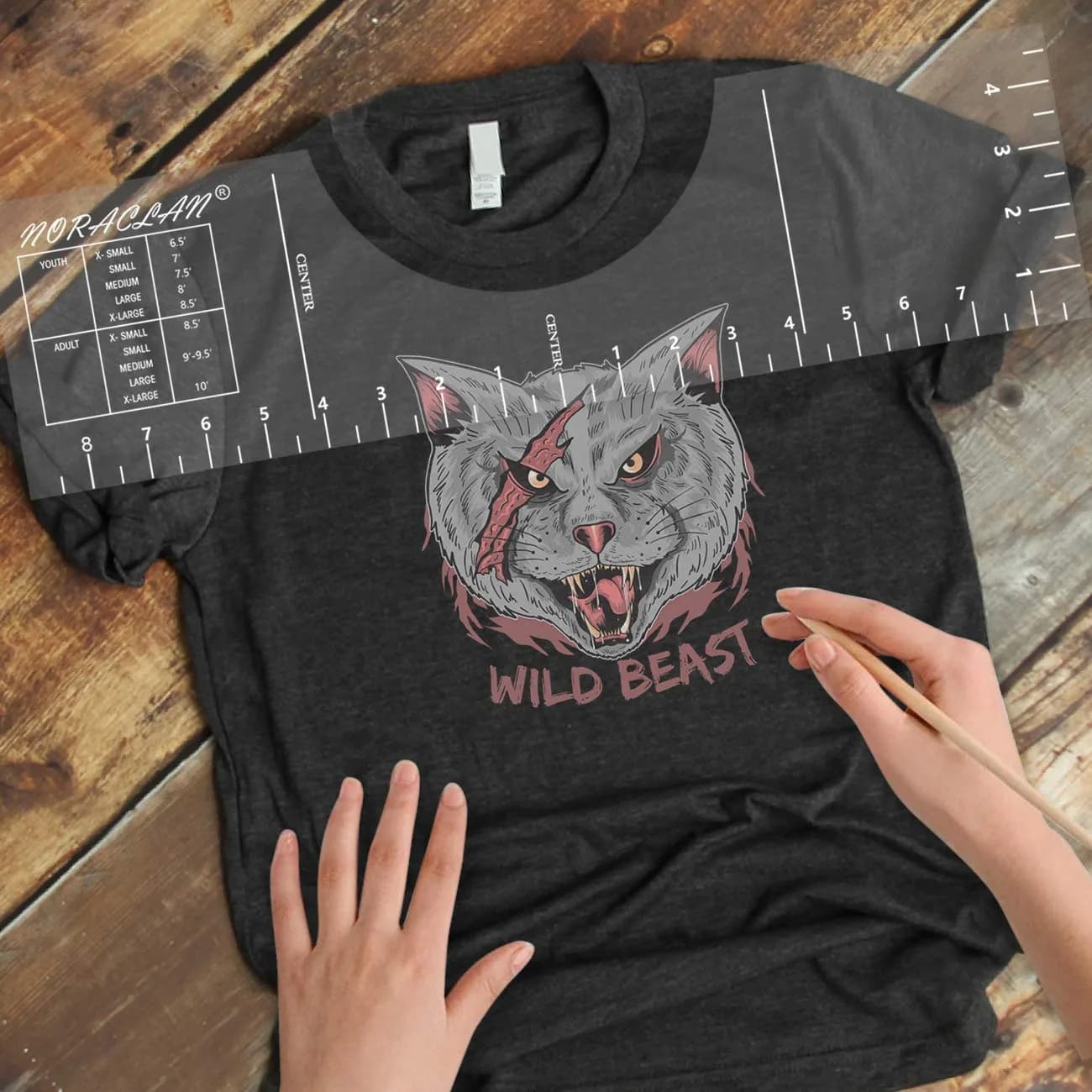 PLYXQ T-Shirt Alignment Ruler Guide 45.72 cm (18") | Precise Vinyl & Sublimation Design Tool - main product image